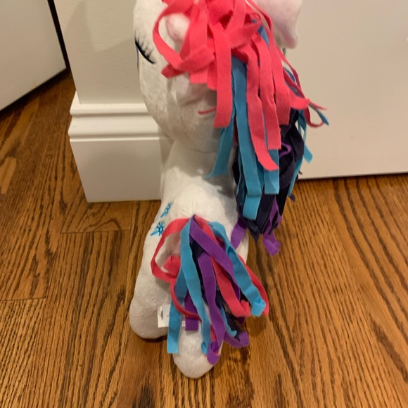 My Little Pony Funrise - Rarity - Pink Purple Mop Hair White Unicorn 12" Plush - Picture 4 of 6